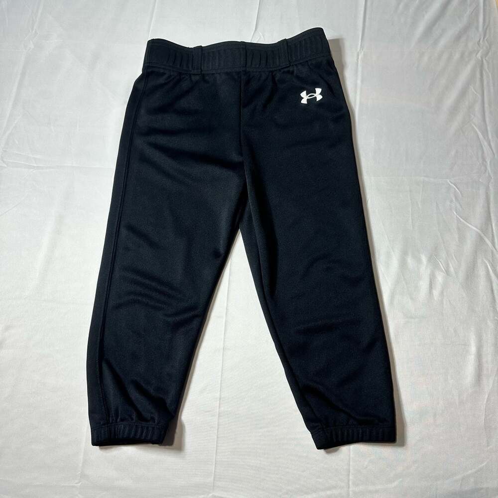 Under Armour Boys Black Athletic Jogger Sweatpants Youth Medium